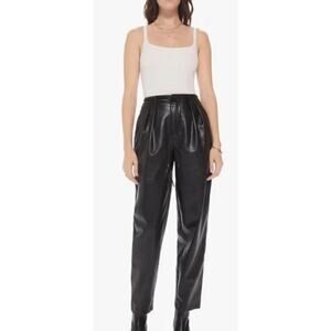 MOTHER Brand Faux Leather pants The Twisty Tie Bounce Hover Size 31 NWT